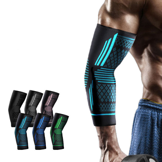 Sports elbow protection with four-way elastic pressure knitted breathable nylon elbow protection